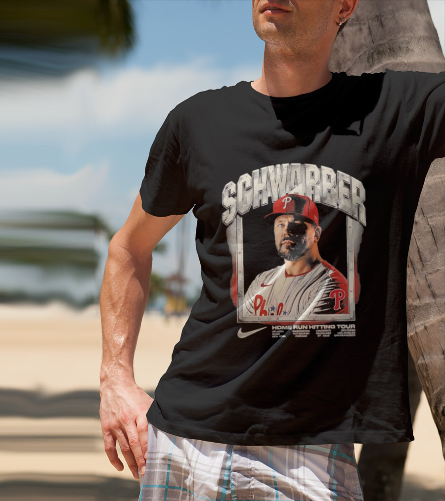 Philadelphia Phillies Kyle Schwarber Home Run Hitting Tour 2026 Nike Baseball T-Shirt