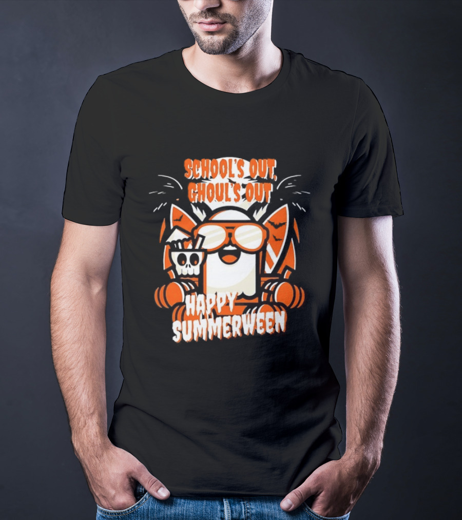 School's Out Ghoul's Out Happy Summerween Retro Fun T-Shirt