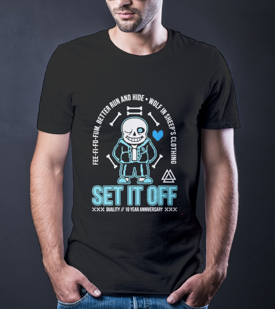 Set It Off Duality 10 Year Anniversary Undertale Sans Wolf In Sheep's Clothing T-Shirt