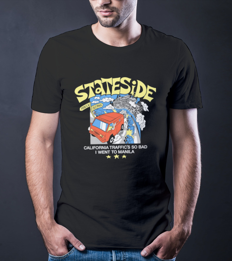 Stateside California Traffic Is So Bad I Went To Manila Red Van Star T-Shirt