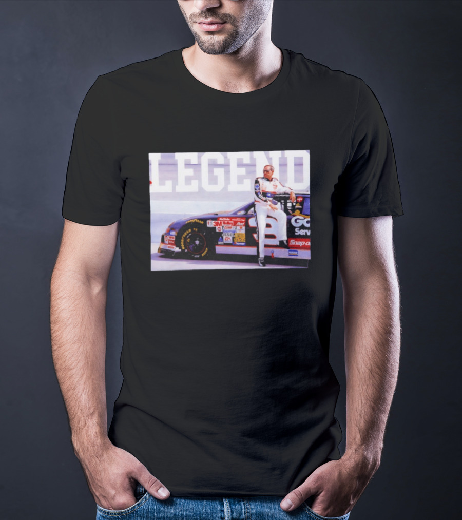 Dale Earnhardt Legend Goodwrench Service Plus Car Racing Image T-Shirt