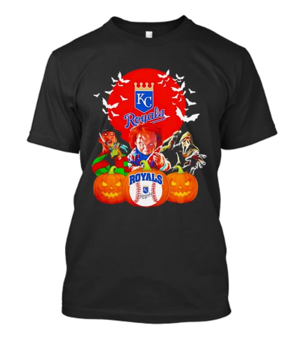 Kansas City Royals Halloween Freddy Krueger Chucky Ghostface T-Shirt