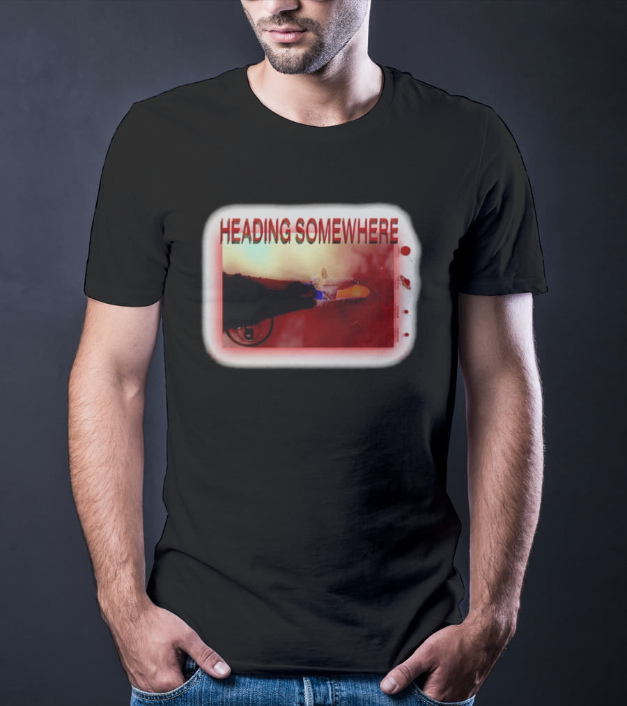 Heading Somewhere Motorcycle Journey Vintage Road Trip T-Shirt
