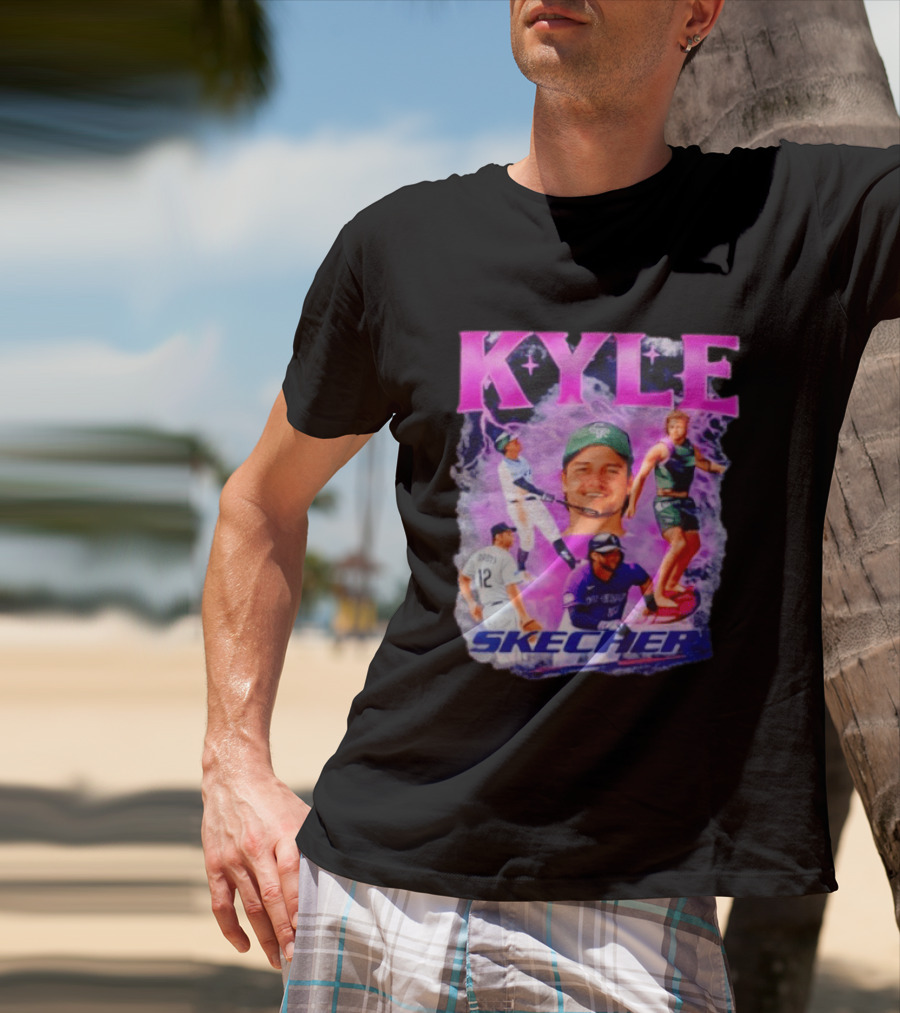 Kyle Groys Skecher Collage Baseball Dodgers > T-Shirt