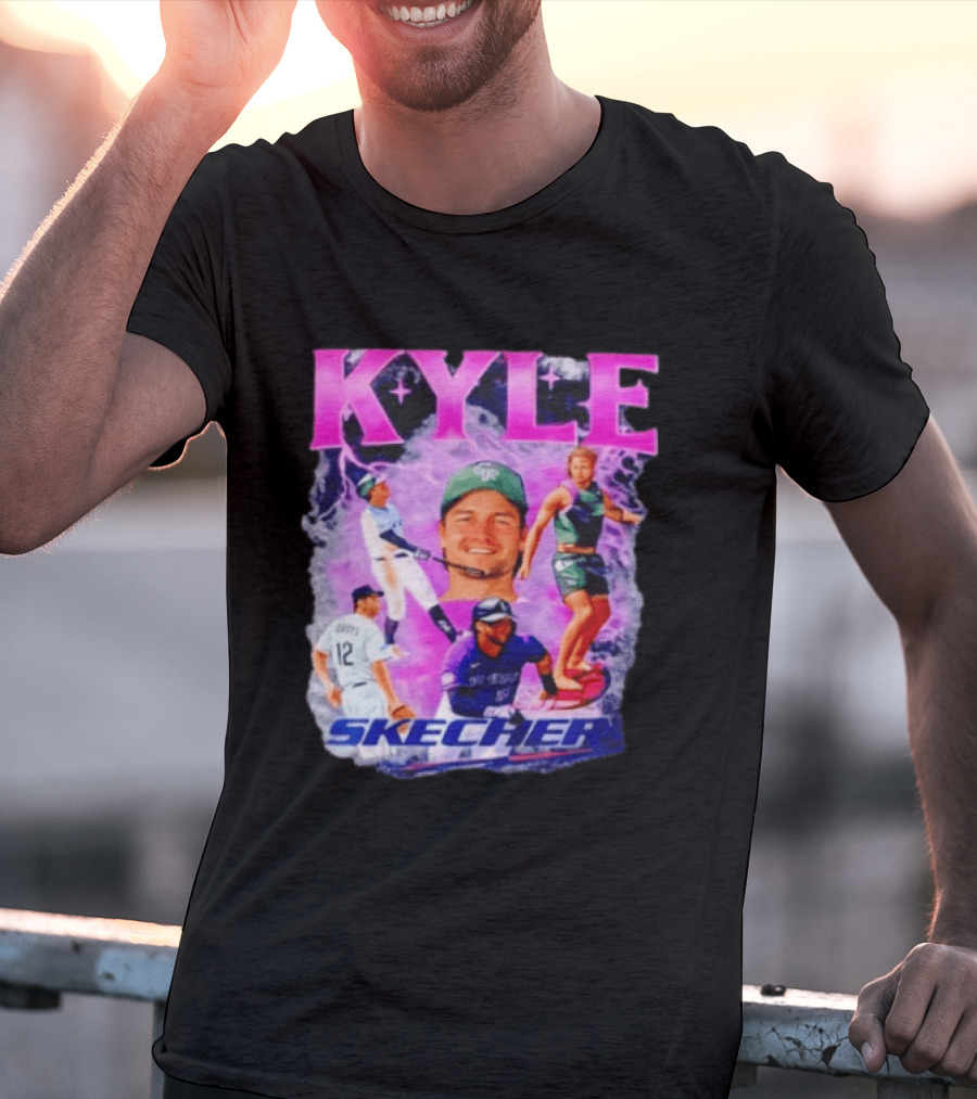 Kyle Groys Skecher Collage Baseball Dodgers > T-Shirt