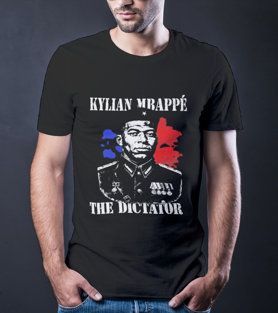 Kylian Mbappé The Dictator Military Uniform Meme Tricolor T-Shirt