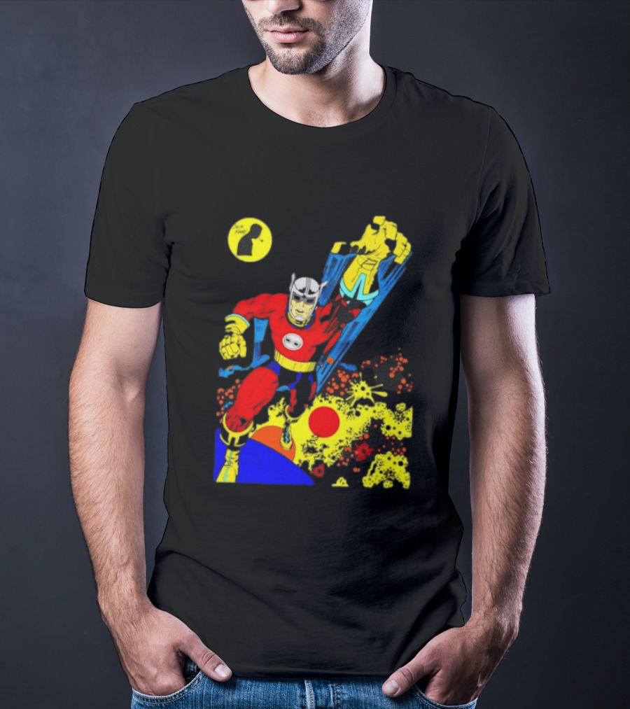 Jack Kirby Galactic Superhero Comic Book Dynamic Action T-Shirt