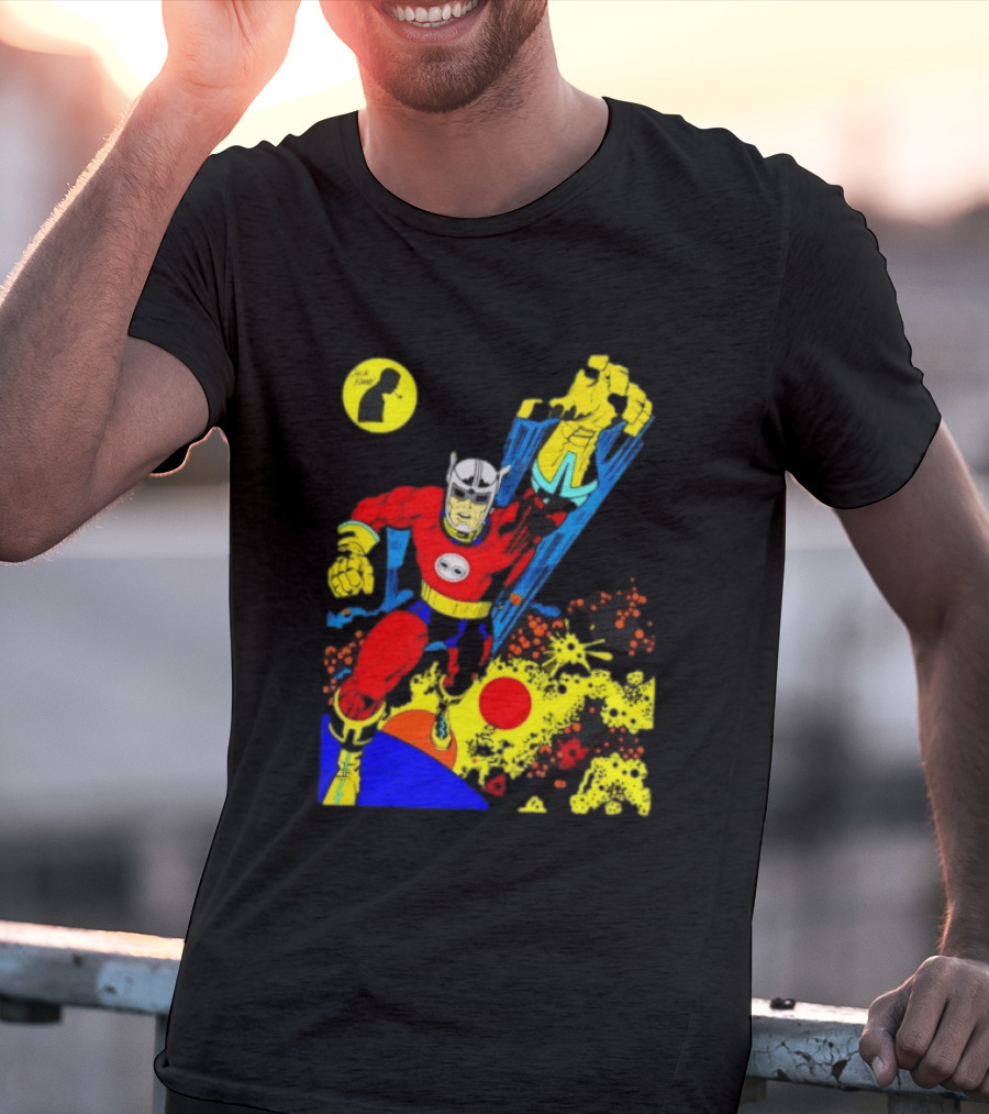 Jack Kirby Galactic Superhero Comic Book Dynamic Action T-Shirt