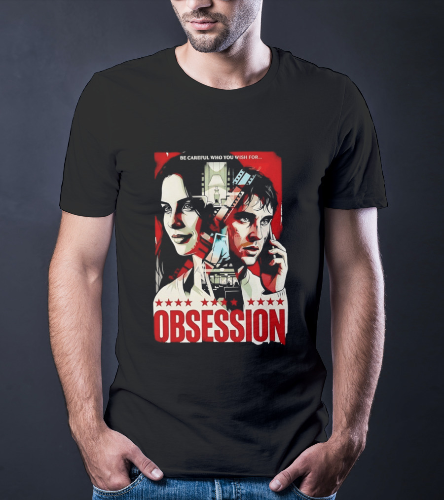 Obsession Be Careful Who You Wish For Movie Red And White Faces T-Shirt