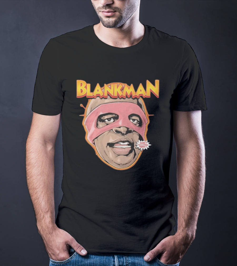 Blankman Look I'm A Crime Fighter Mask T-Shirt