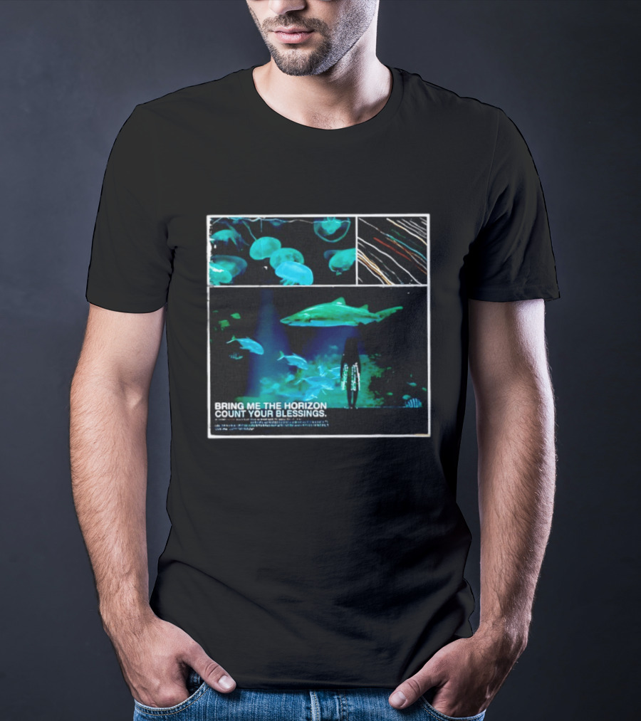 Bring Me The Horizon Count Your Blessings Aquarium Sharks And Jellyfish T-Shirt