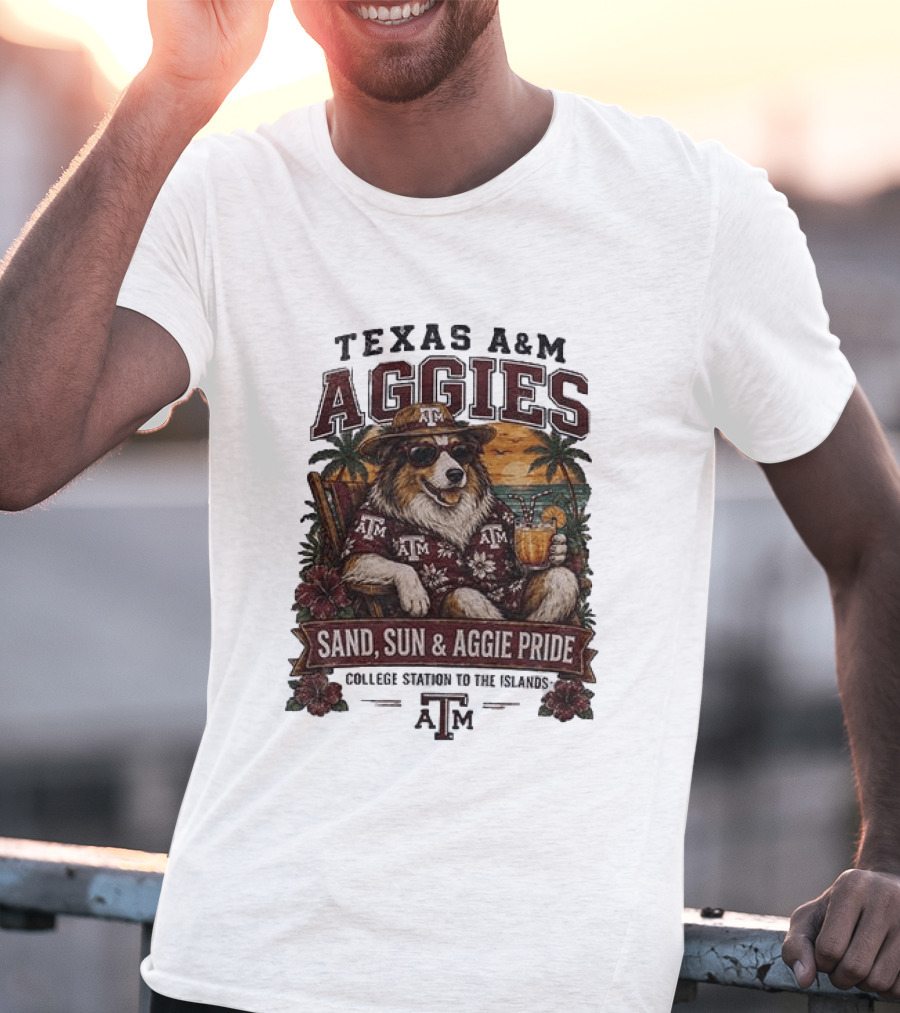 Texas A&M Aggies Sand Sun Aggie Pride College Station To The Islands T-Shirt