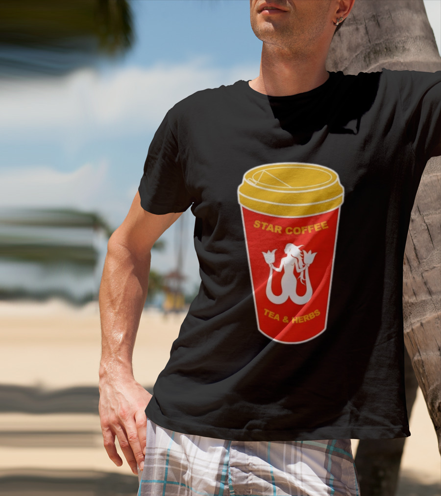 Star Coffee Tea & Herbs Mermaid Cup T-Shirt