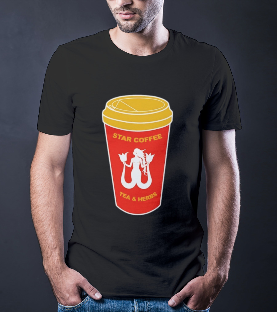Star Coffee Tea & Herbs Mermaid Cup T-Shirt