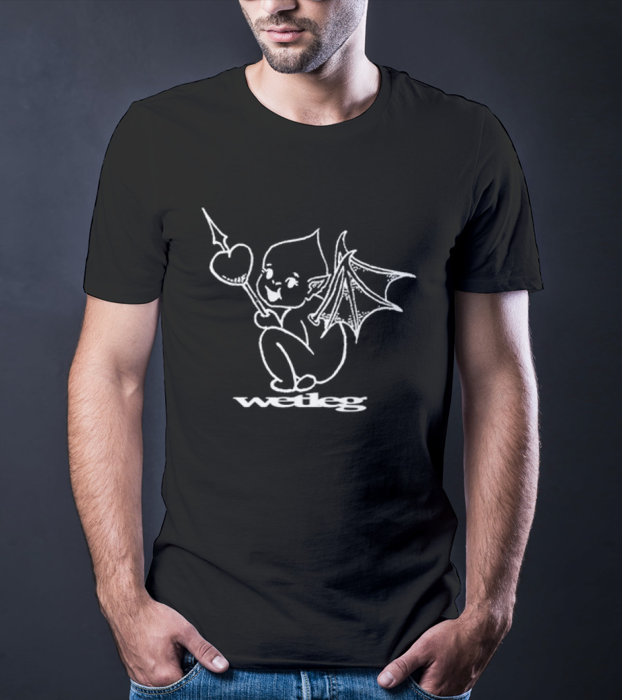 Wet Leg Baby Goblin Heart Spear Winged Creature T-Shirt