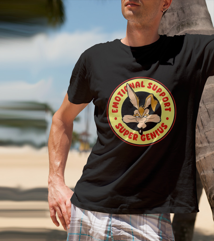 Wile E Coyote Emotional Support Super Genius T-Shirt