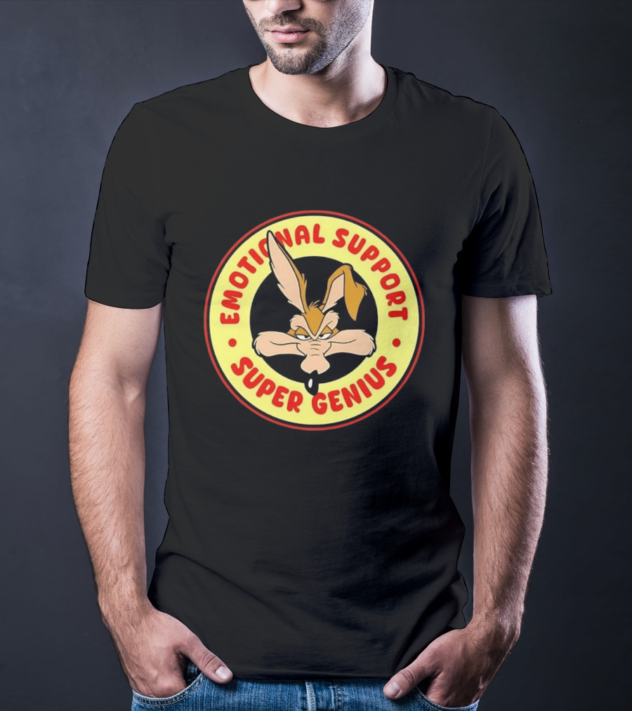 Wile E Coyote Emotional Support Super Genius T-Shirt