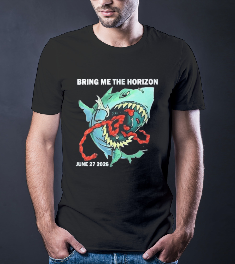 Bring Me The Horizon June 27 2026 Shark Graphic Copenhell Festival European Summer Shows T-Shirt