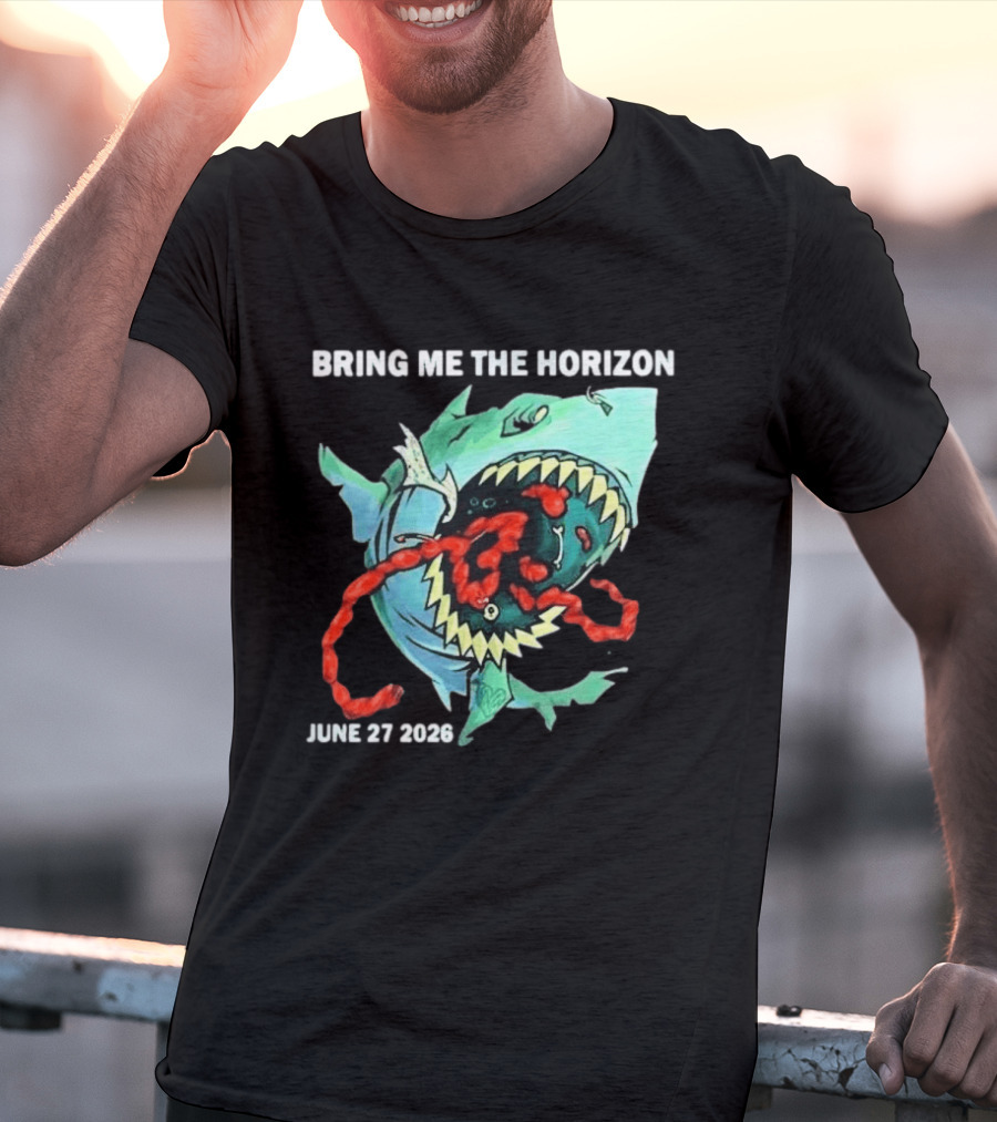 Bring Me The Horizon June 27 2026 Shark Graphic Copenhell Festival European Summer Shows T-Shirt