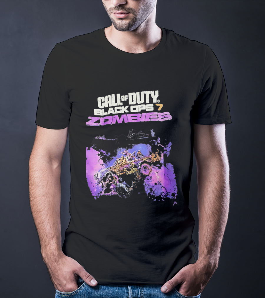 Call Of Duty Black Ops 7 Zombies Paint Splatter Artwork Gaming T-Shirt