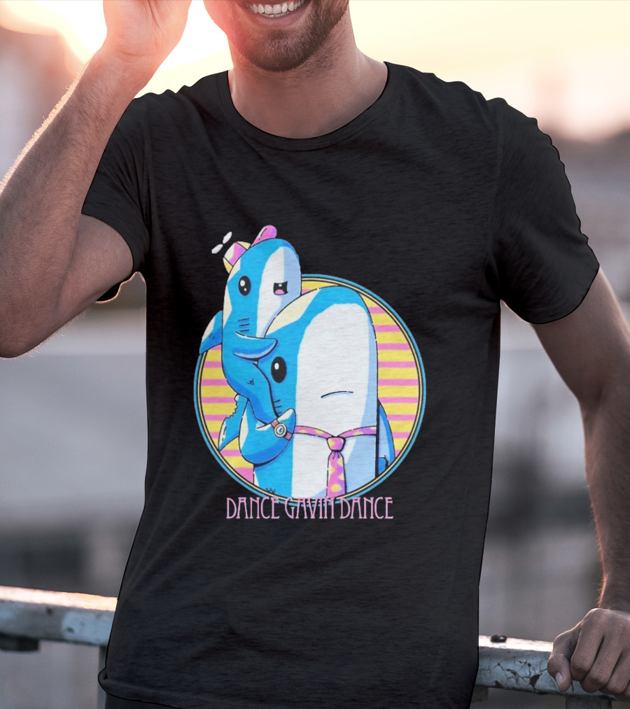 Dance Gavin Dance Shark Dad Cute Cartoon Marine Life Duo T-Shirt