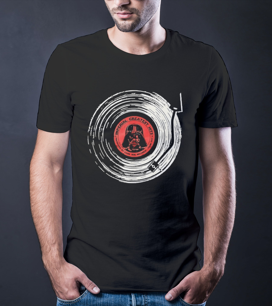 Darth Vader Imperial Greatest Hits Vinyl Record Star Wars Dark Side Records T-Shirt