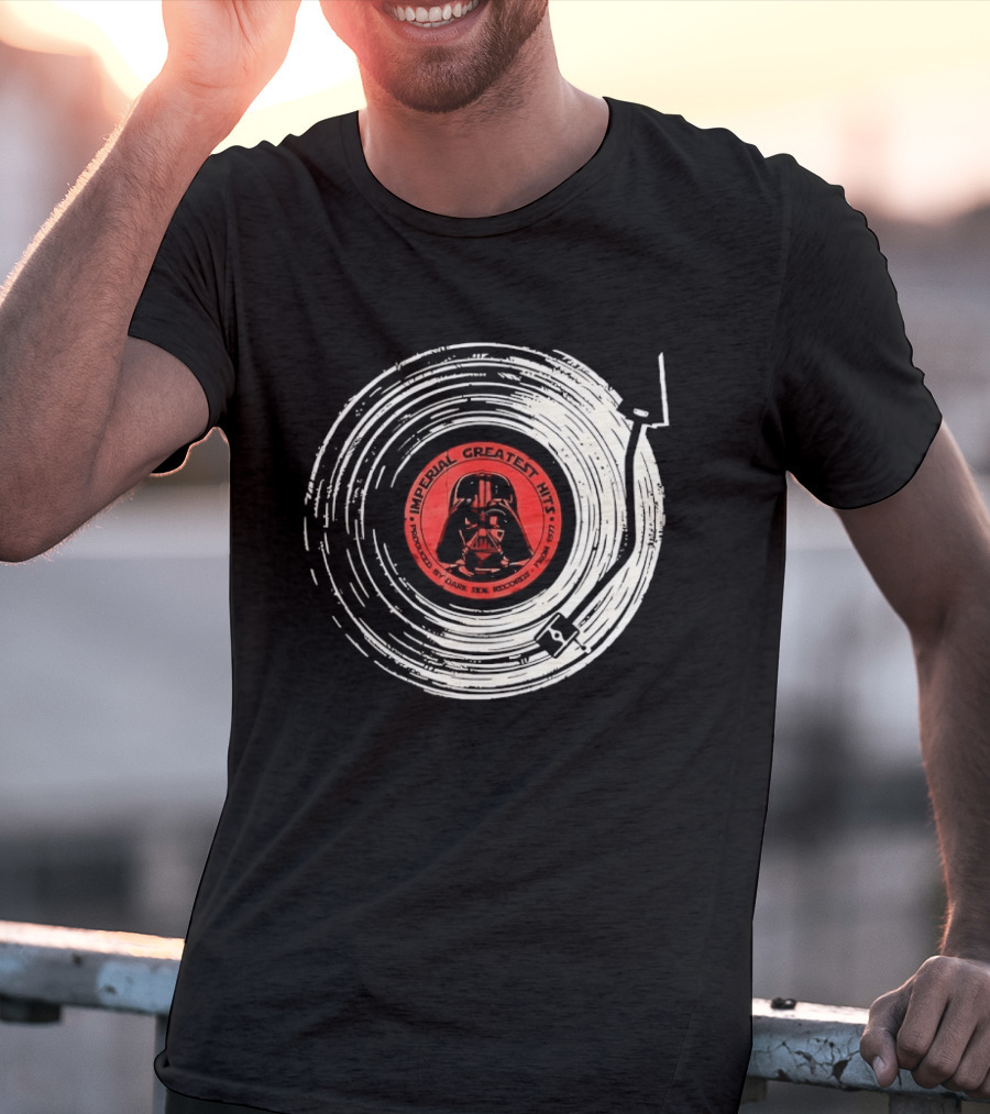 Darth Vader Imperial Greatest Hits Vinyl Record Star Wars Dark Side Records T-Shirt