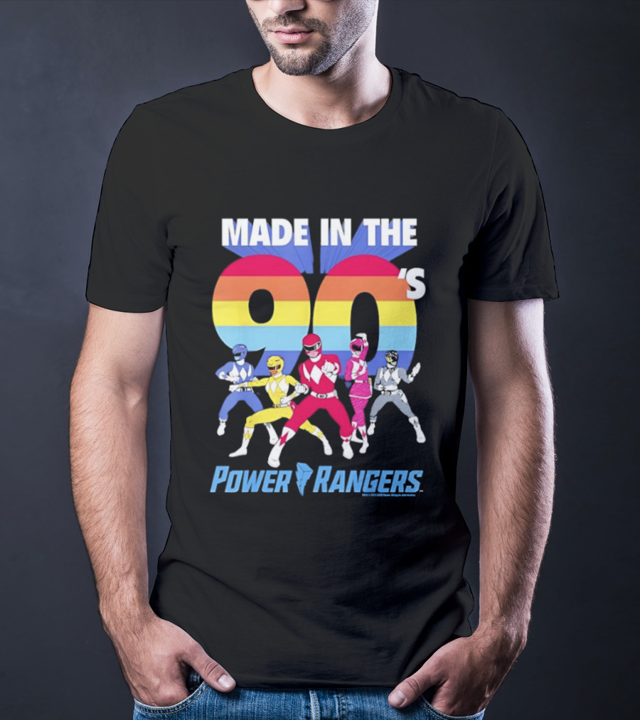 Power Rangers Made In The 90's Mighty Morphin Retro Team T-Shirt
