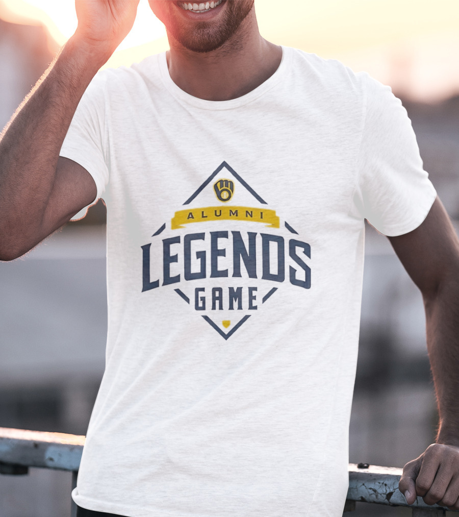 Milwaukee Brewers Alumni Legends Game Logo Baseball Event T-Shirt