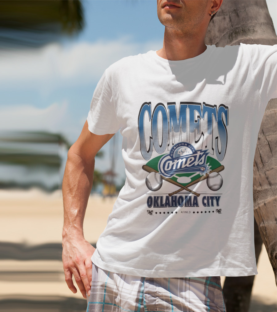 Oklahoma City Comets Baseball Team Sports Fan Gear T-Shirt