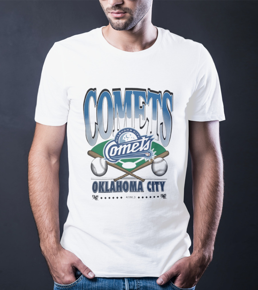 Oklahoma City Comets Baseball Team Sports Fan Gear T-Shirt