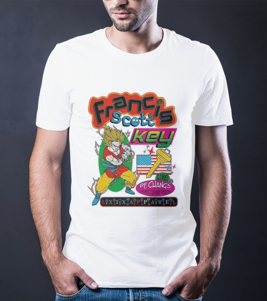 Francis Scott Key Son Goku LAXP Apparel Pf Chang's Tysons Corner Virginia 1814 T-Shirt