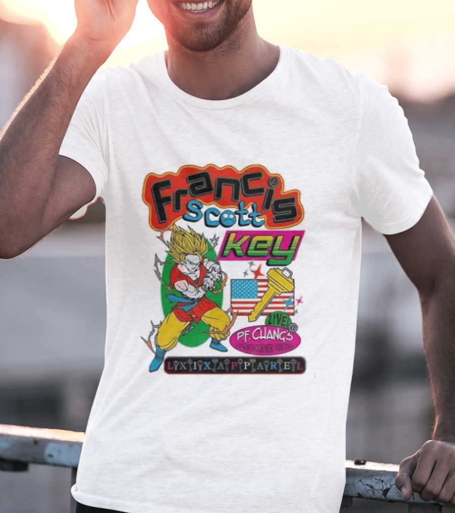 Francis Scott Key Son Goku LAXP Apparel Pf Chang's Tysons Corner Virginia 1814 T-Shirt