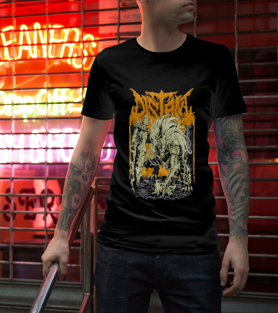 Distant Black Blade Dark Fantasy Warrior With Sword T-Shirt