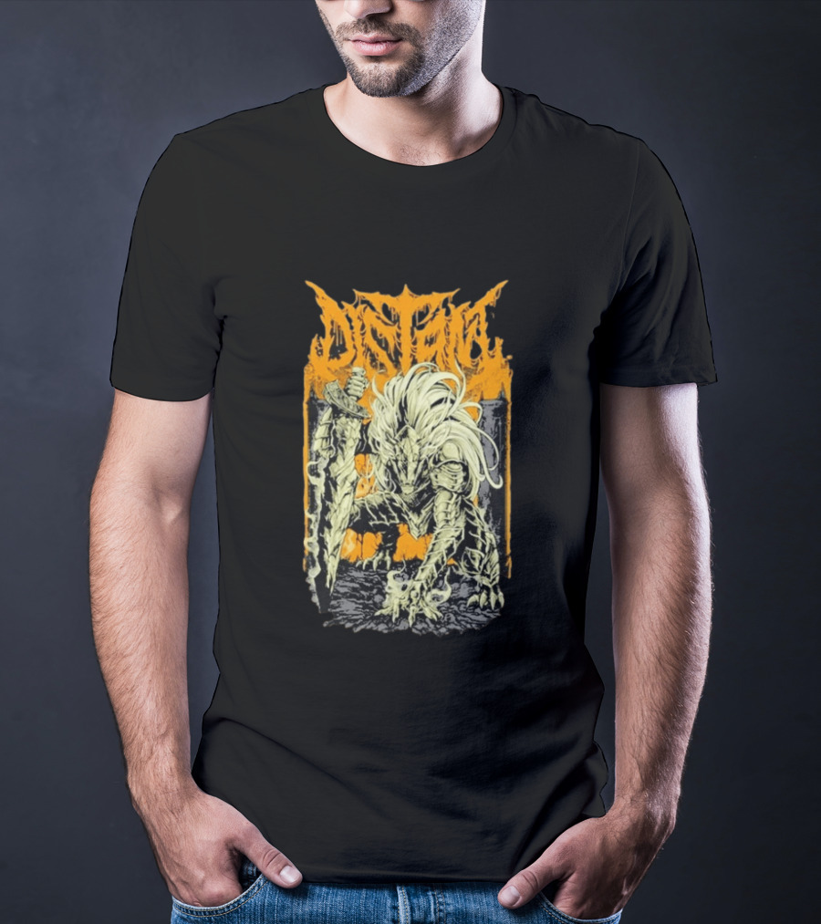 Distant Black Blade Dark Fantasy Warrior With Sword T-Shirt