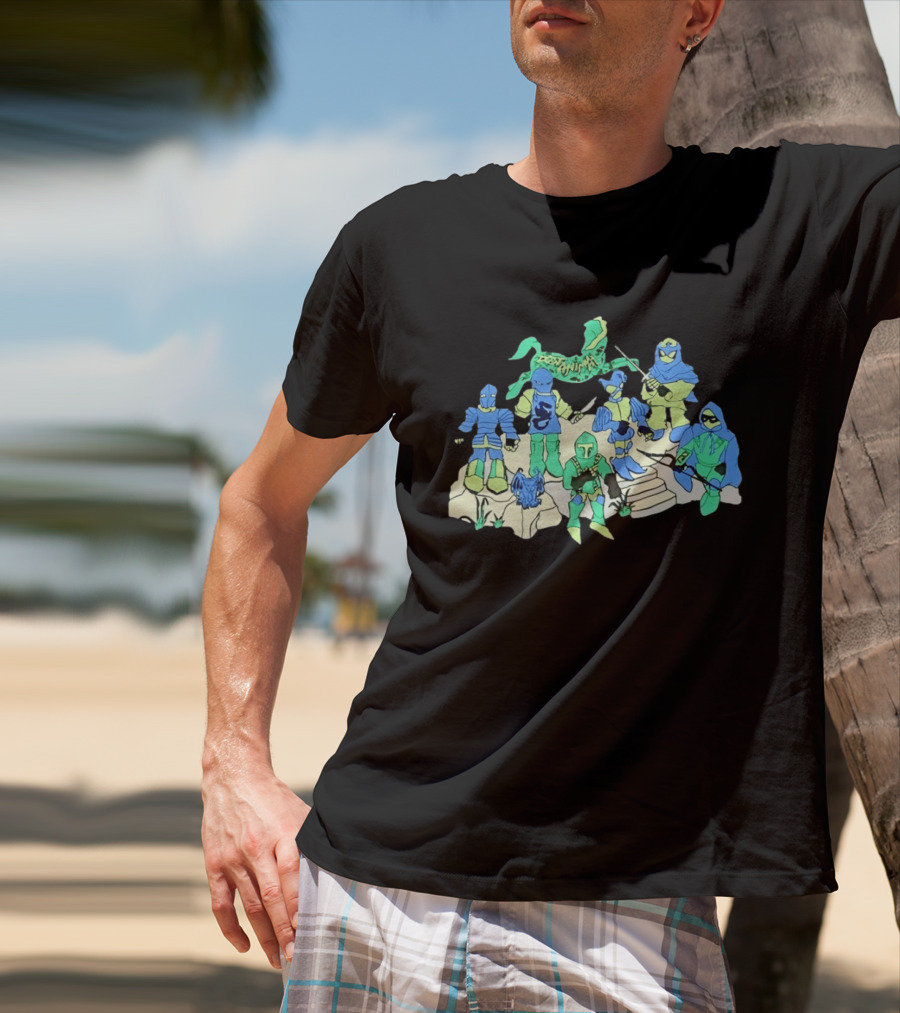 Dungeon Animal Fantasy Knight Warriors Group T-Shirt