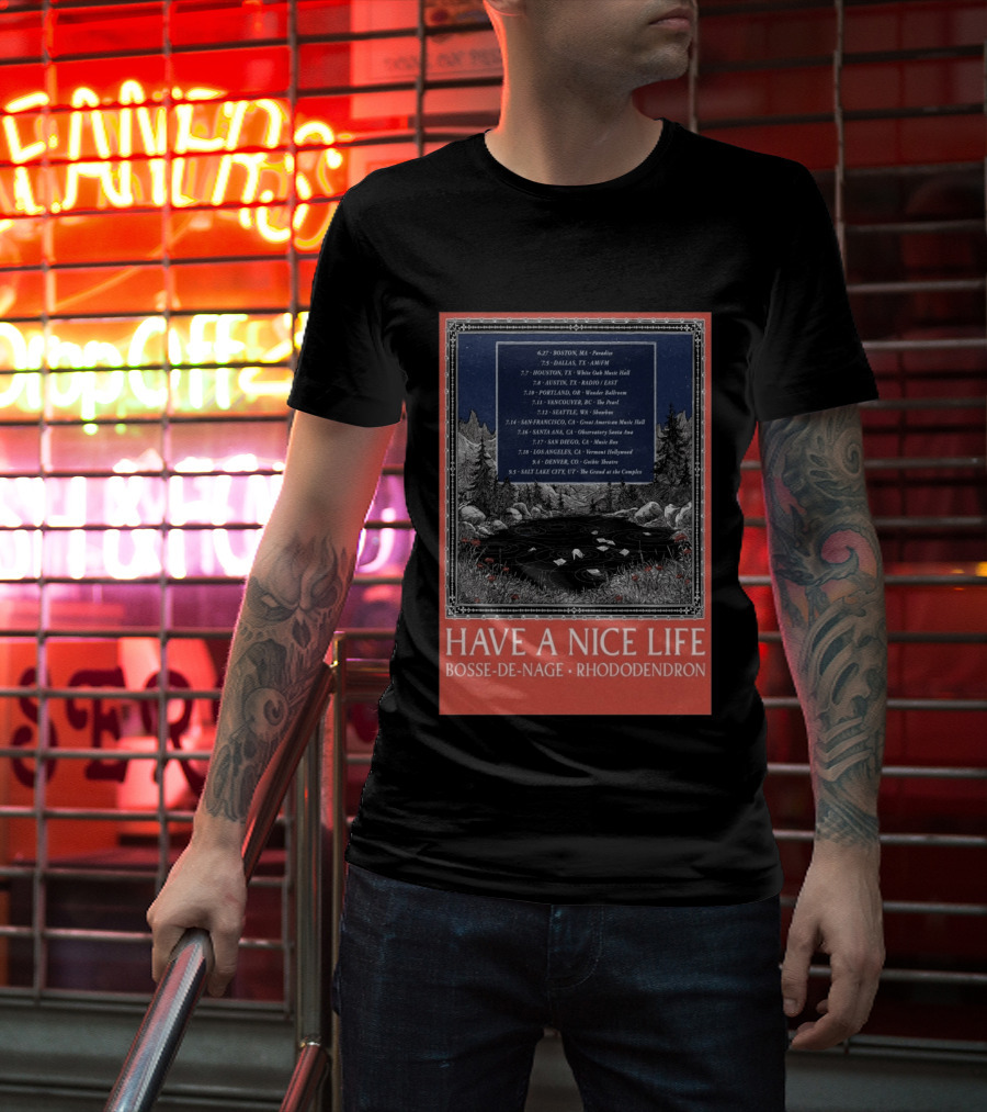 Have A Nice Life Bosse De Nage Rhododendron Tour 2026 USA Canada Dates T-Shirt