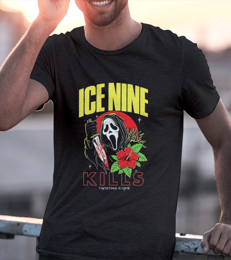 Ice Nine Kills Ghostface Twisting Knife Aloha Sidney Summer Of Silence 2026 Collection T-Shirt