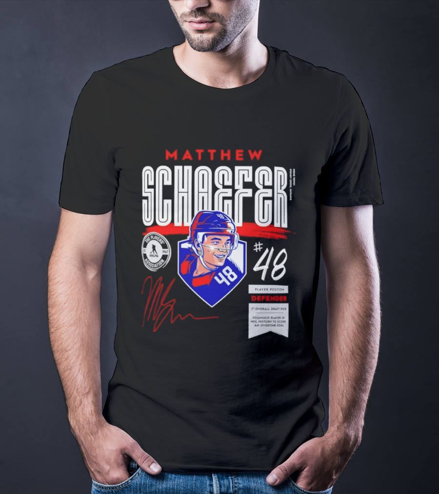 Matthew Schaefer No 48 NHLPA Defender 1st Overall Draft Pick T-Shirt