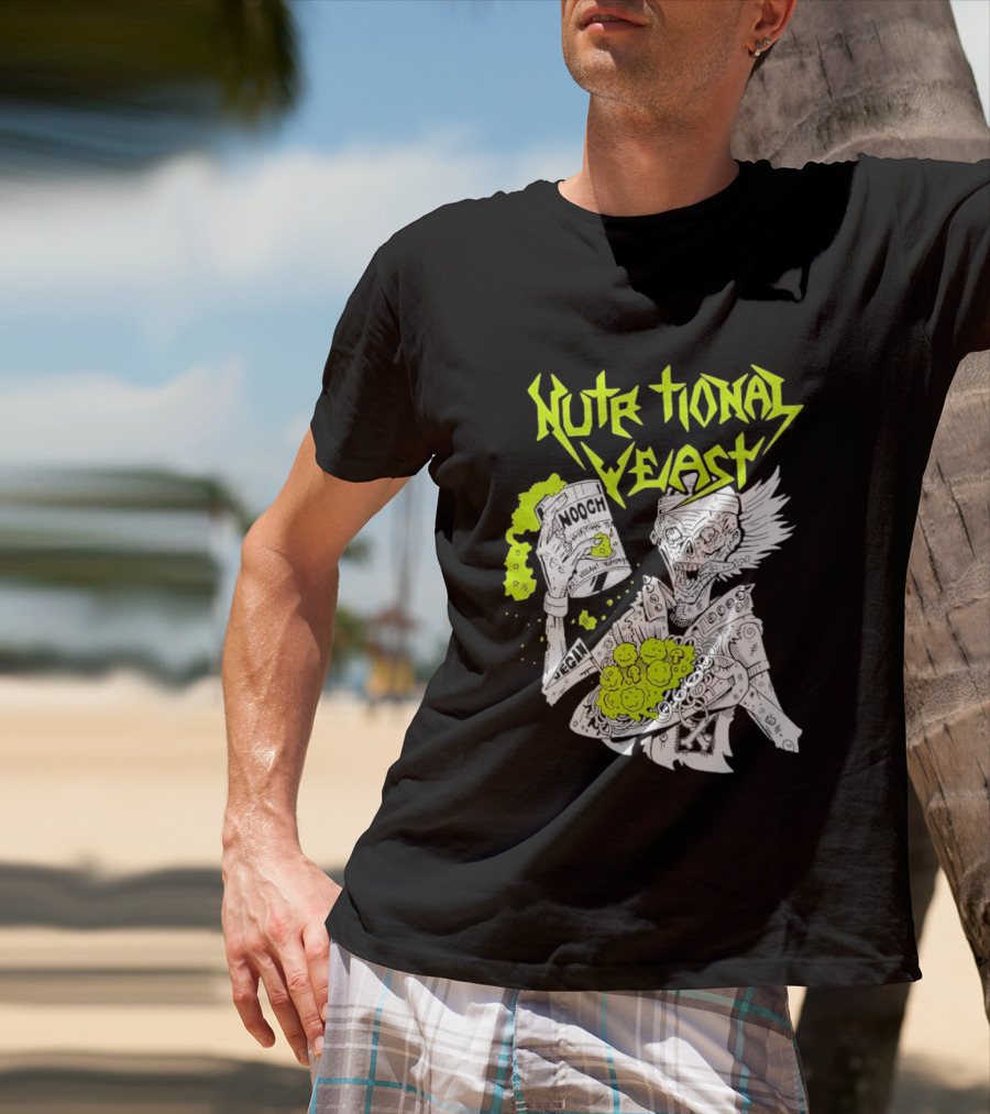 Nutritional Yeast Nooch Vegan Yummy B12 Skeleton T-Shirt