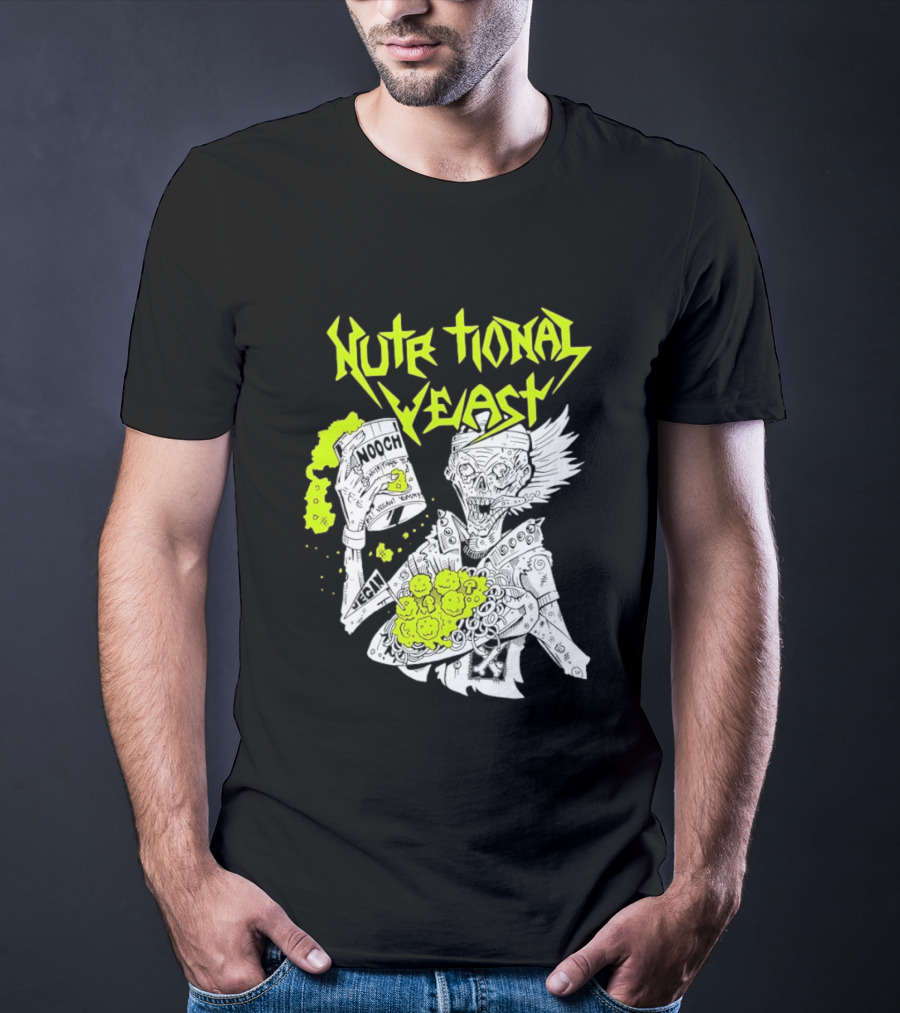 Nutritional Yeast Nooch Vegan Yummy B12 Skeleton T-Shirt