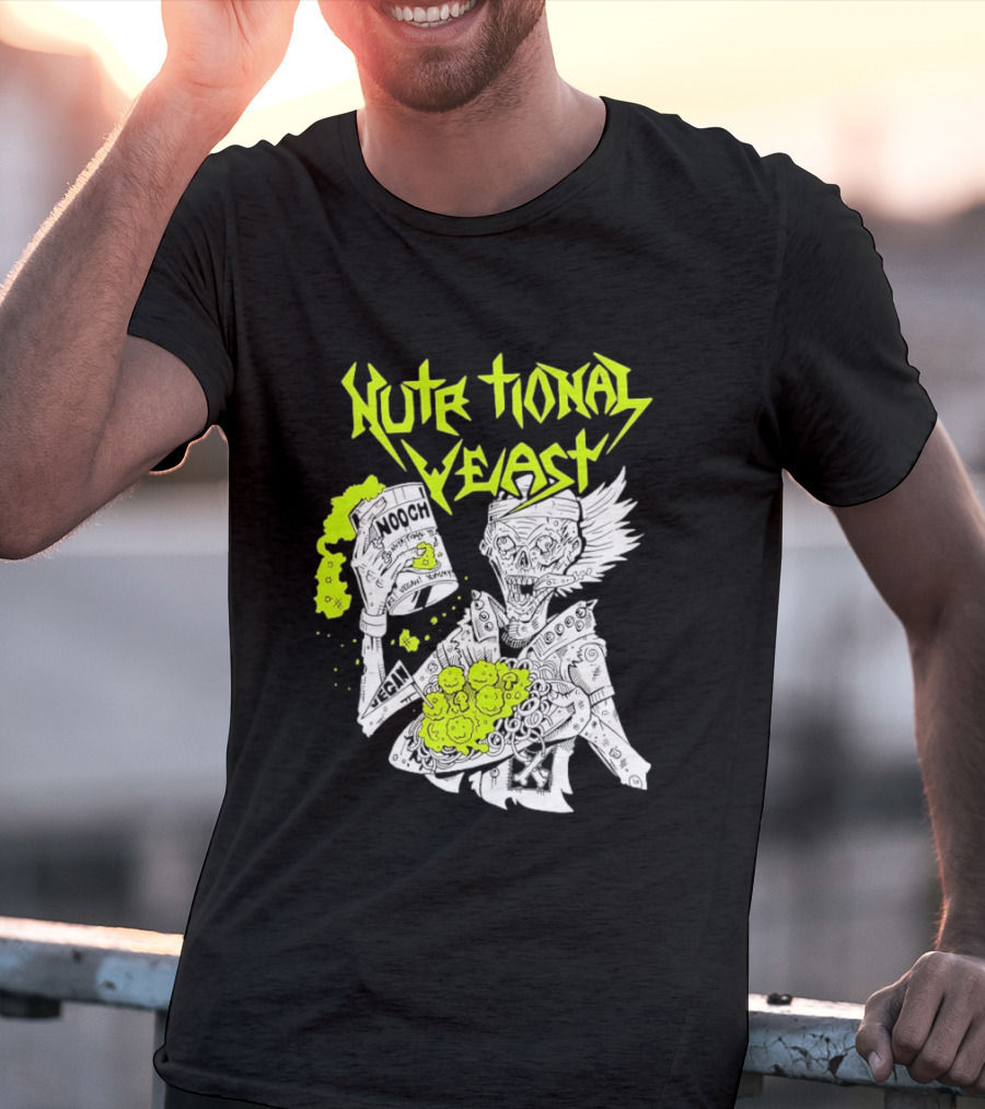 Nutritional Yeast Nooch Vegan Yummy B12 Skeleton T-Shirt