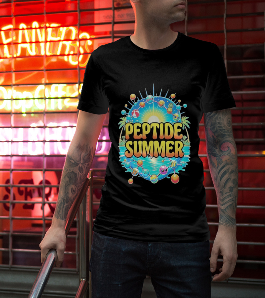 Peptide Summer Tropical Molecular Science Beach Vibe T-Shirt