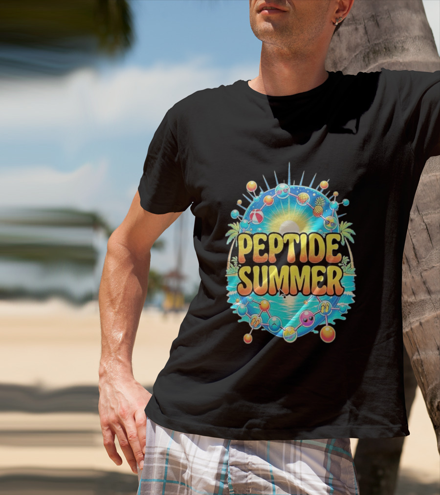 Peptide Summer Tropical Molecular Science Beach Vibe T-Shirt