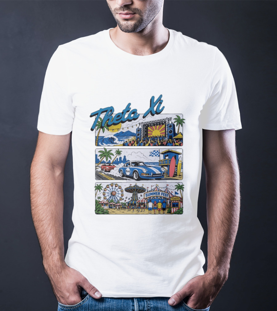 Theta Xi Summer Fest Beach Concert Car Show Ferris Wheel Tickets T-Shirt