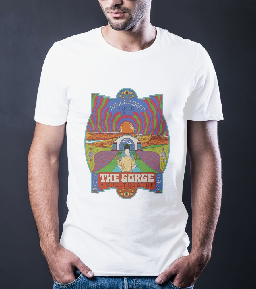 Anjunadeep Open Air The Gorge Amphitheatre Psychedelic Landscape T-Shirt