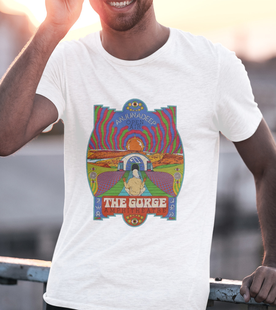 Anjunadeep Open Air The Gorge Amphitheatre Psychedelic Landscape T-Shirt