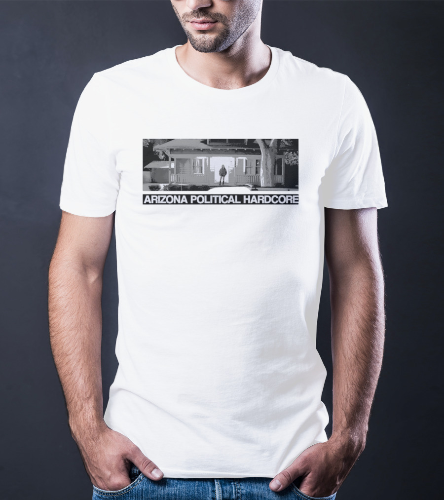 Arizona Political Hardcore House Black And White T-Shirt