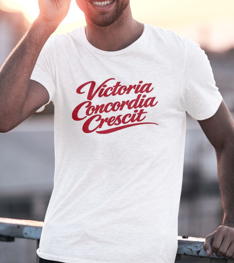 Victoria Concordia Crescit Arsenal Motto Latin T-Shirt