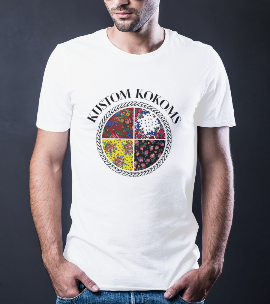 Kustom Kokoms Est 2024 Floral Kokom Patchwork T-Shirt